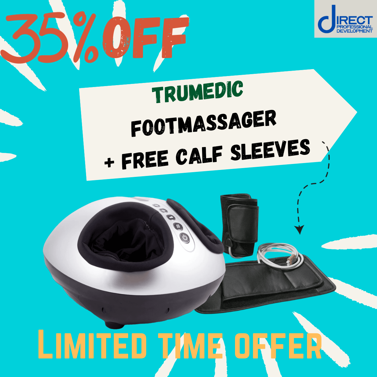 truMedic Shiatsu Foot Massager - IS-4000i with Heat Deep Kneading Elec